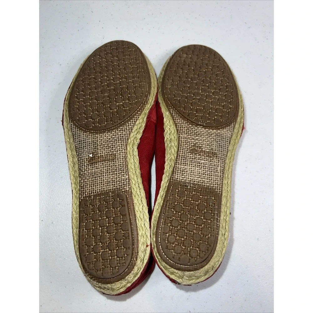 Clarks Collection Slip On Sumerset Women's Espadrilles Red Suede Size 8